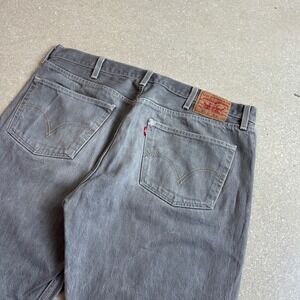 Levi Strauss 501 Grey Button Fly Straight Leg Jeans Mens 40x30